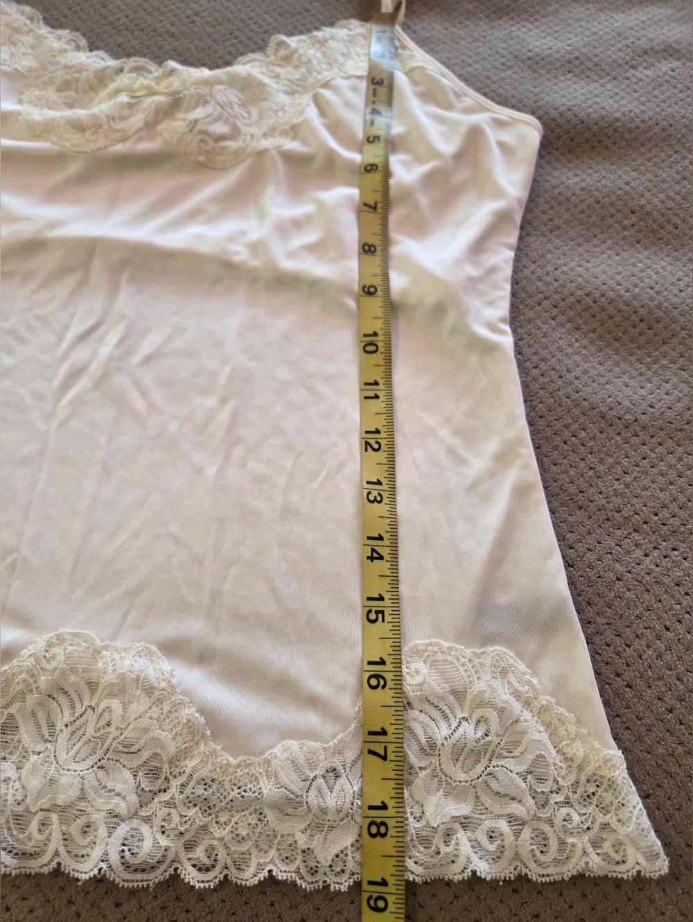 Vintage The Limited Women's large Lace Trim Babydoll Cami Stretch Ivory/off whit - Picture 6 of 14